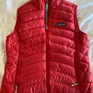 Patagonia Women’s Down Sweater Vest, Size Small Red